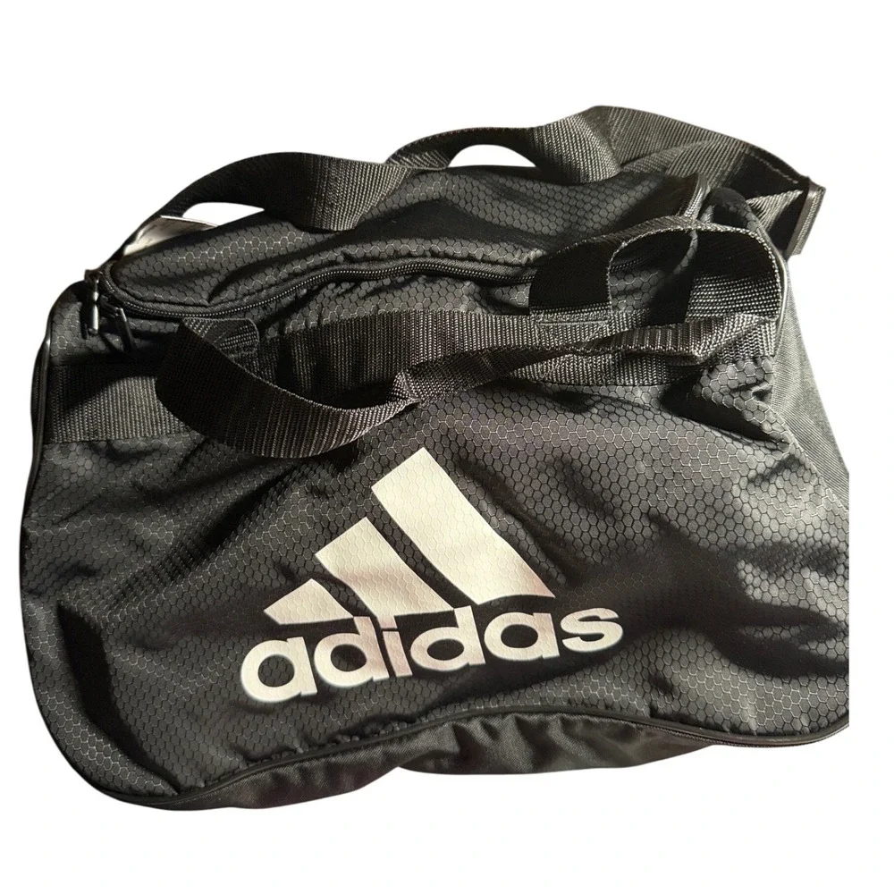 Adidas Small Black Duffle Bag Sport‎ Gym Travel Carry On Training Workout